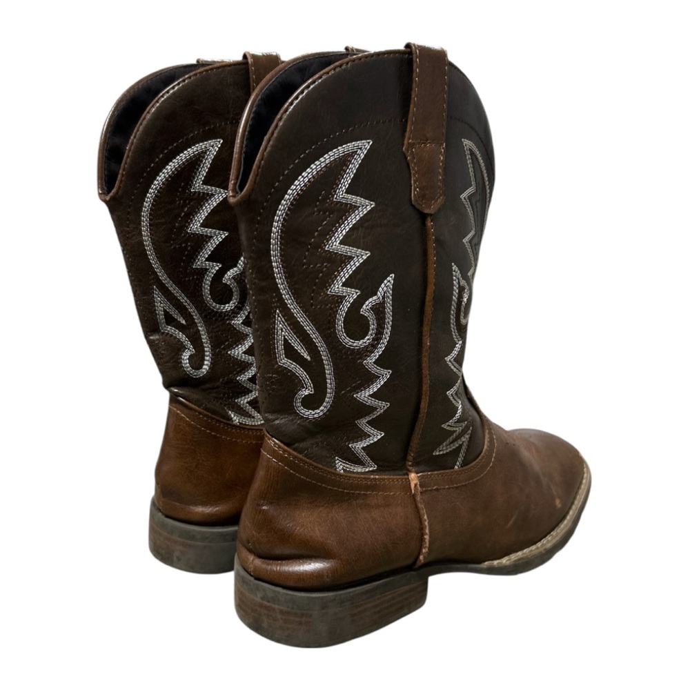 IUV Men’s Brown Square Toe Western Cowboy Boots. Size 8 - Picture 6 of 8
